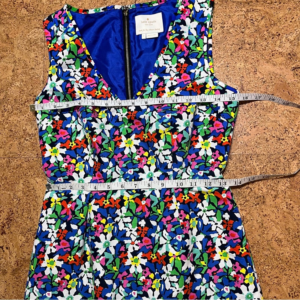 Kate Spade Mira in Full Bloom Silk Blend V-Neck Dress Sz 2 - Picture 11 of 14